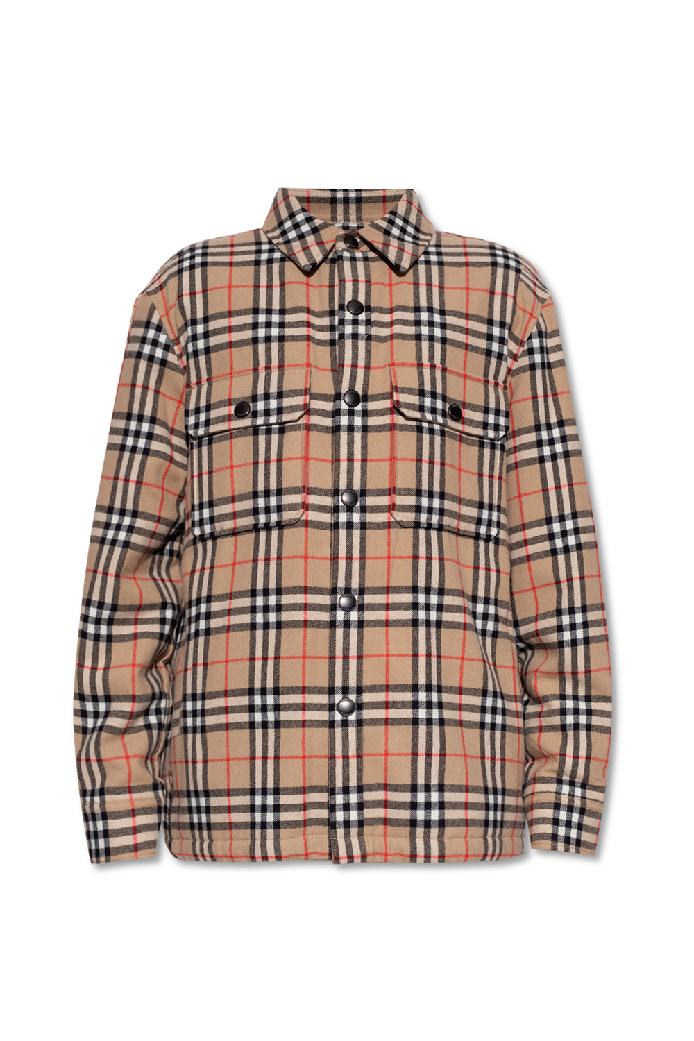 BURBERRY BLUZA Z NADRUKIEM ENZO - Beige Checked jacket Burberry